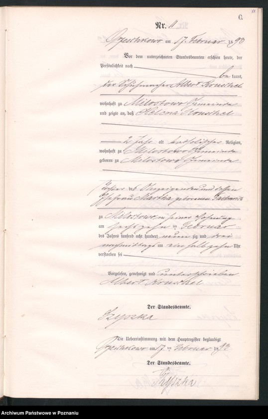 Obraz 14 z jednostki "Księga zgonów"