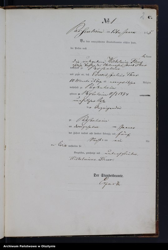 image.from.unit.number "Haupt-Sterbe-Register Nr 1 - 58"