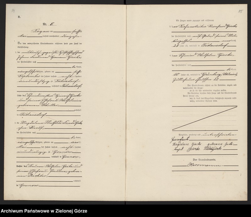 Obraz 10 z jednostki "[Księga małżeństw]"