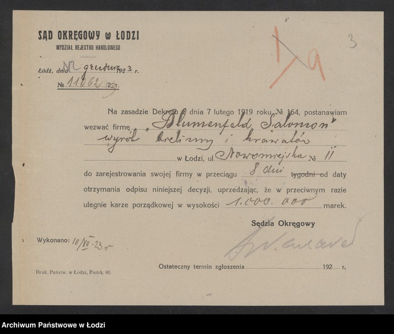 Obraz 5 z jednostki "Salomon Blumenfeld – drobna sprzedaż krawatów i bielizny"