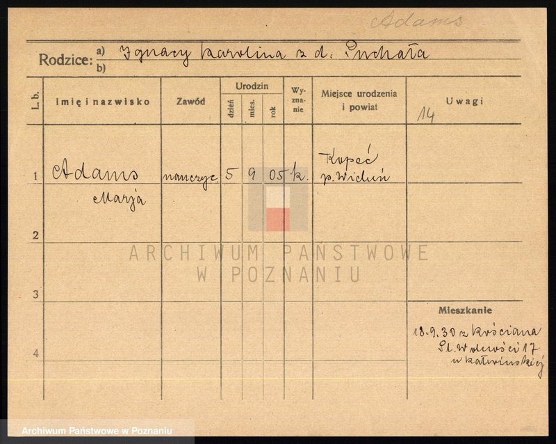 image.from.unit.number "Adams - Adamski (żonaci i samotni mężczyźni)"