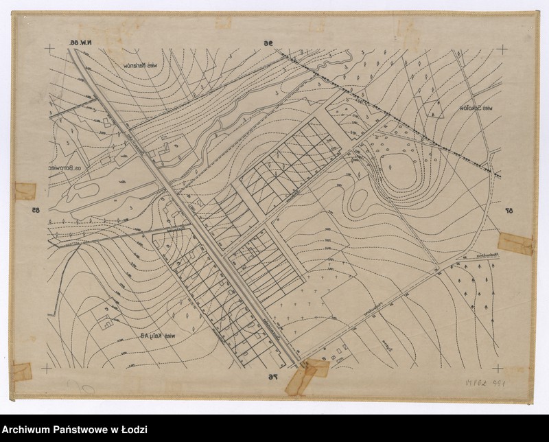 Obraz 2 z jednostki "Mapa sytuacyjno-wysokościowa Łodzi sekcja NW86 - ul.: Hodowlana, Skibowa, Szczecińska, Piskowiec, Selerowa, wsie: Marianów i Sokołów"