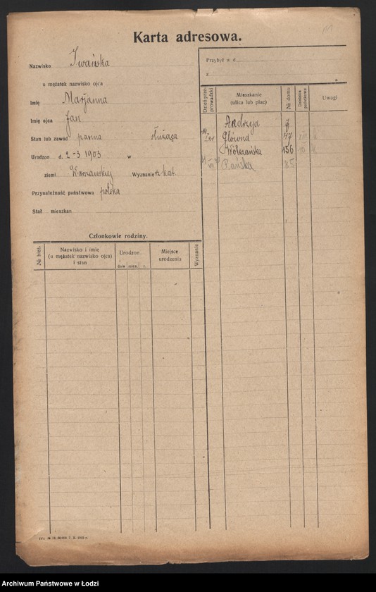 Obraz 13 z jednostki "[Spis ludności Łodzi] Iwanowicz - Izydorowicz"