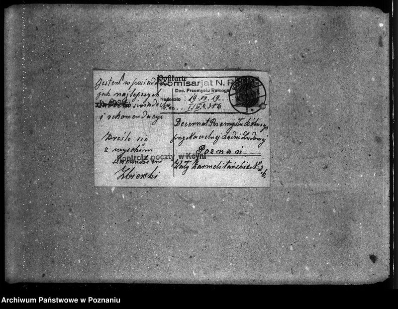 Obraz 5 z jednostki "Naczelna Rada Ludowa w Poznaniu wnioski na posadę do gorzelni"