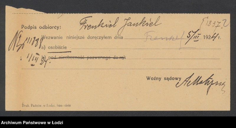 Obraz 4 z jednostki "Jankiel Frenkiel- sprzedaż manufaktury"