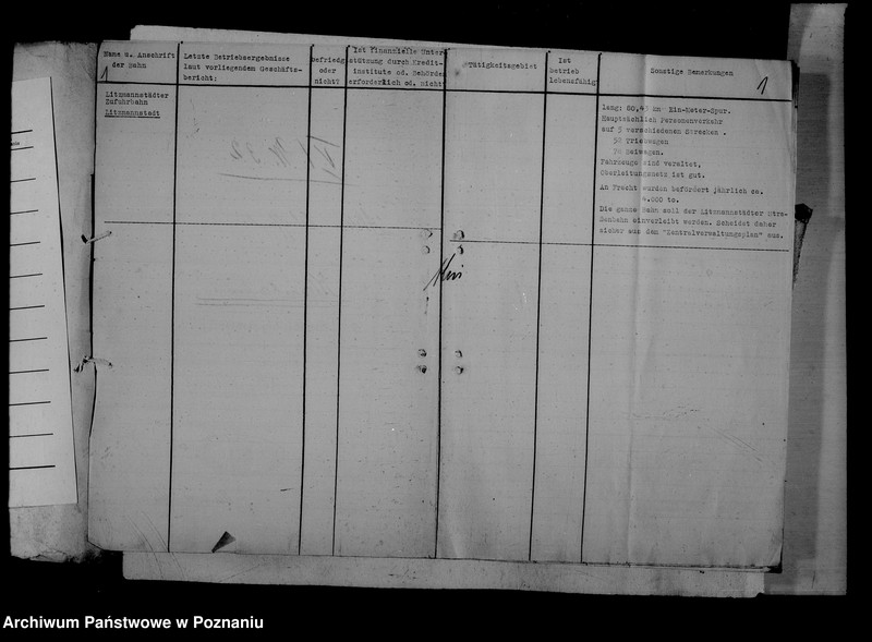 Obraz 5 z jednostki "Kleinbahnen - bilanse i sprawozdania"