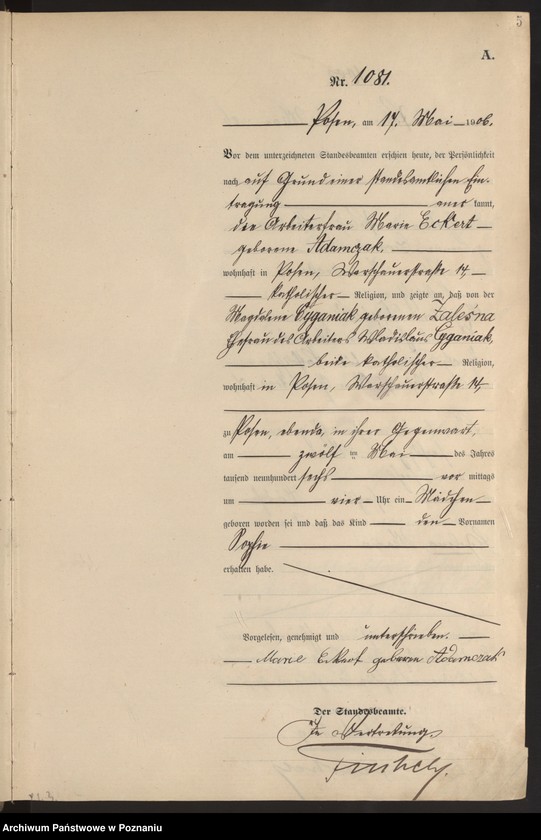 Obraz 7 z jednostki "Księga miejscowa urodzeń tom III"