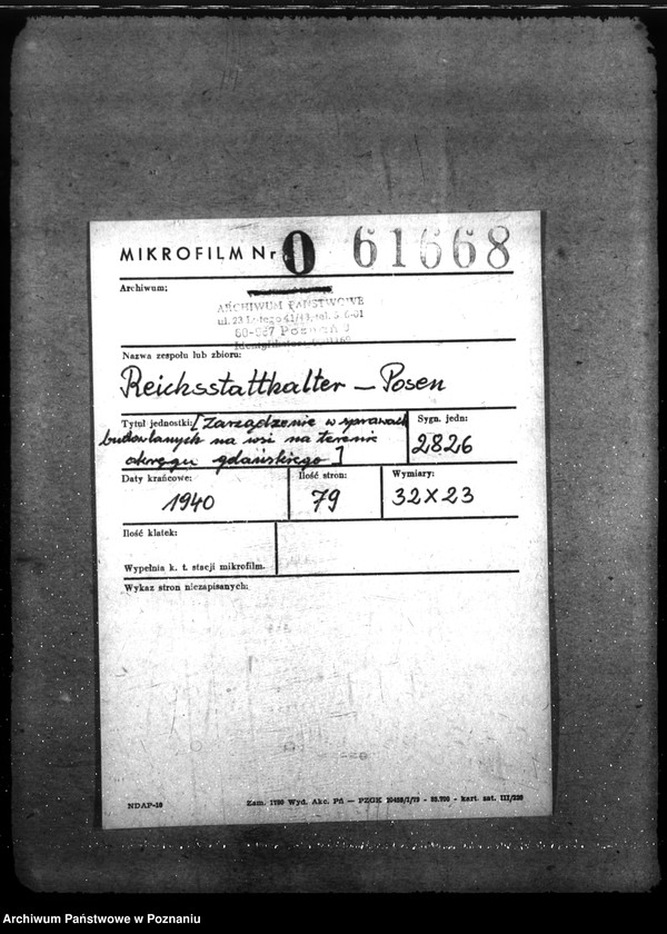 Obraz 2 z jednostki "Zarządzenie w sprawach budowlanych na wsi na terenie okręgu gdańskiego"