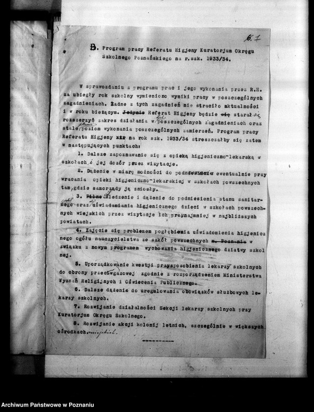 Obraz 11 z jednostki "[Sprawozdania ze stanu opieki higieniczno-lekarskiej w Okręgu Szkolnym Poznańskim]"