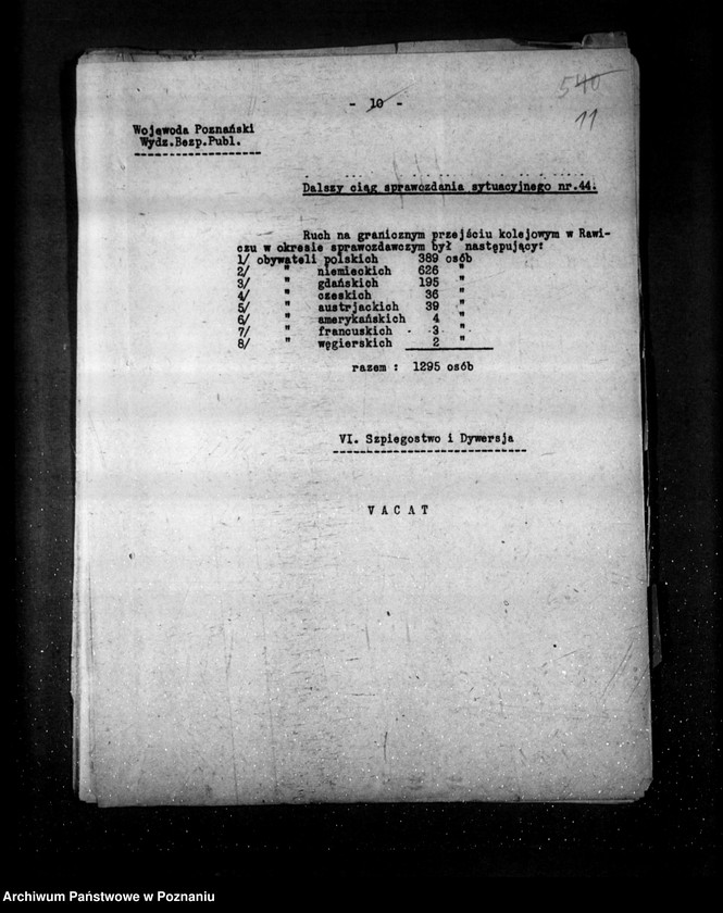 Obraz 16 z jednostki "Sprawozdania sytuacyjne tygodniowe za czas od 31 sierpnia do 2 października 1930 r. /44-48/"
