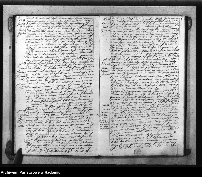 image.from.unit.number "Duplikat akt Religijno - Cywilnych Urodzonych, Zaszlubionych i Zmarłych Parafii Wysoka spisanych za rok 1850"