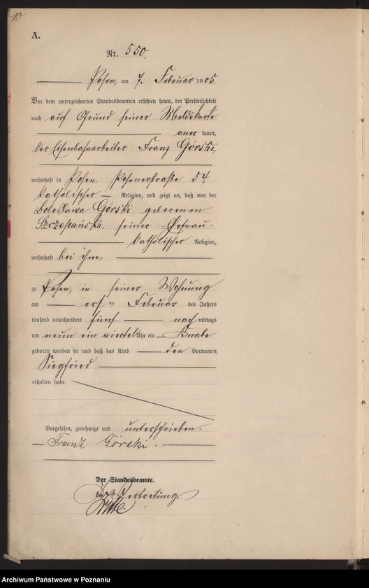 Obraz 12 z jednostki "Księga miejscowa urodzeń tom II"