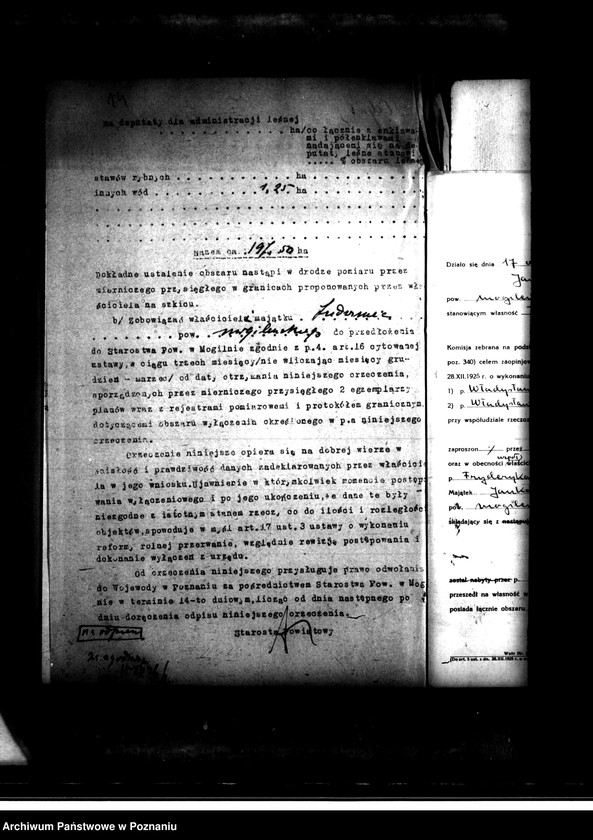 Obraz 20 z jednostki "Majątek Jankowo /Ludwiniec/ powiatu mogileńskiego wyłączenie z art. 5 ustawy o wykonaniu reformy rolnej"