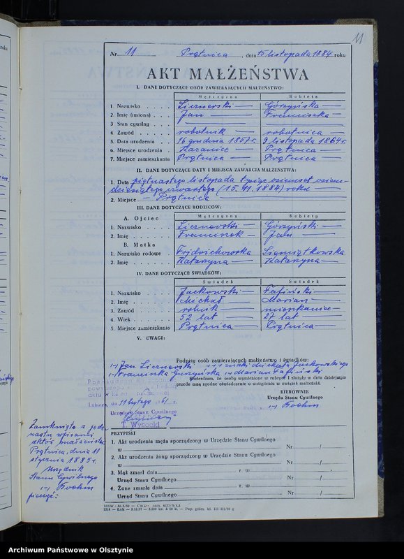 image.from.unit.number "Ksiega małżeństw Nr 1 - 11,1 - 14,1 - 14,1 - 6,1 - 14 i 1 - 6 /przepisana w języju polskim z oryginału niemieckiego w dniach 11.02.-16.02.1961/"