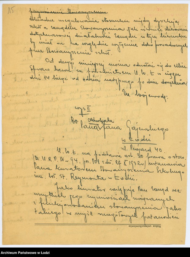 Obraz 18 z jednostki "[Informacja o związkach i stowarzyszeniach]"