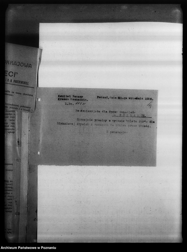 Obraz 8 z jednostki "Korespondencja dotycząca uchodźców."