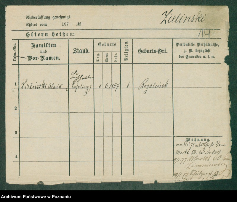 Obraz 16 z jednostki "Zielinski (samotni mężczyźni)"