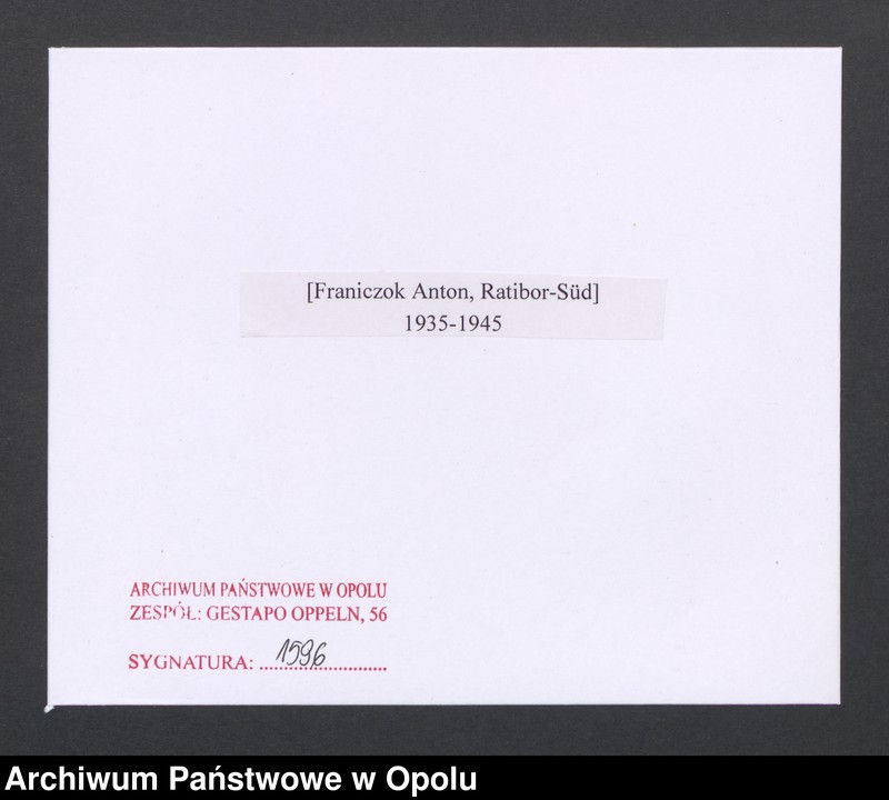 Obraz 2 z jednostki "[Franiczok Anton, Ratibor-Süd]"