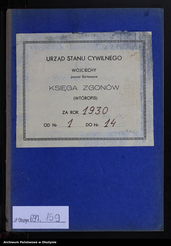 image.from.unit.number "Sterbe-Neben-Register Nr 1 - 14 [ Księga zgonów - wtóropis ]"