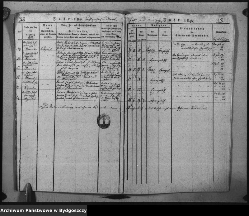 image.from.unit.number "Verzeichniss der Getrauten aus der evangel. Stadt- und Landgemeinde von Inowrazlaw Jahr 1838 bis 1841"
