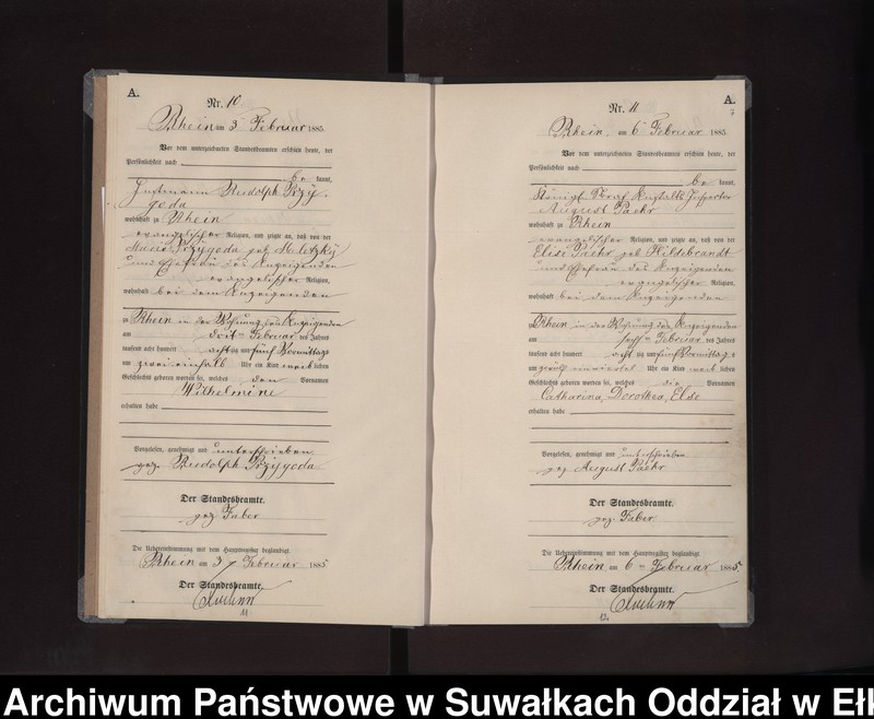 image.from.unit.number "Geburts-Neben-Register des Preussischen Standes-Amtes Rhein Kreis Loetzen"