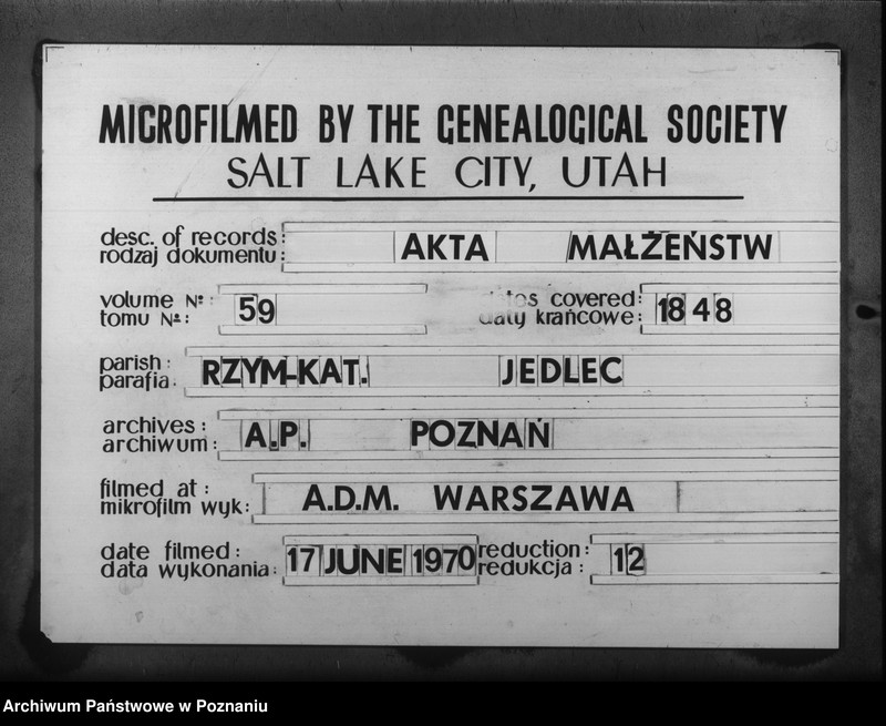 Obraz 1 z jednostki "Duplikat małżeństw"