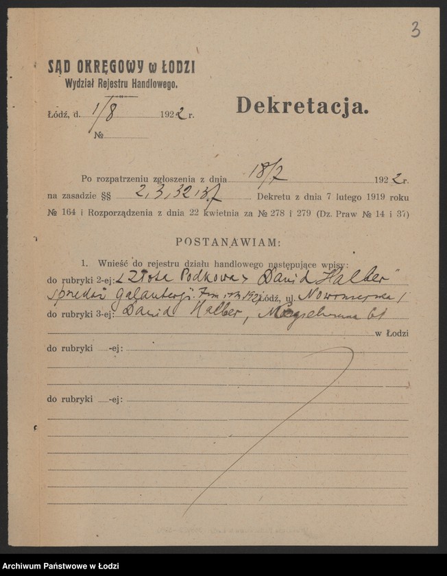 Obraz 5 z jednostki "„Złota podkowa” – Dawid Halber – sprzedaż galanterii"