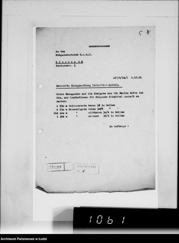 Obraz 9 z jednostki "[Korespondencja z urzędami, instytucjami i firmami] Lit.Na-Ny."