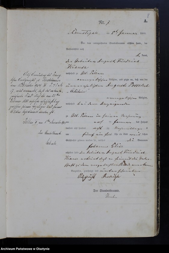 image.from.unit.number "Geburts-Haupt-Register Tom I,Nr 1 - 150"