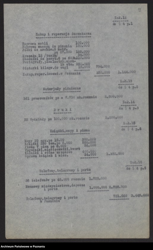 Obraz 15 z jednostki "[Budżet Ministerstwa Rolnictwa i Dóbr Państwowych na rok 1922]"