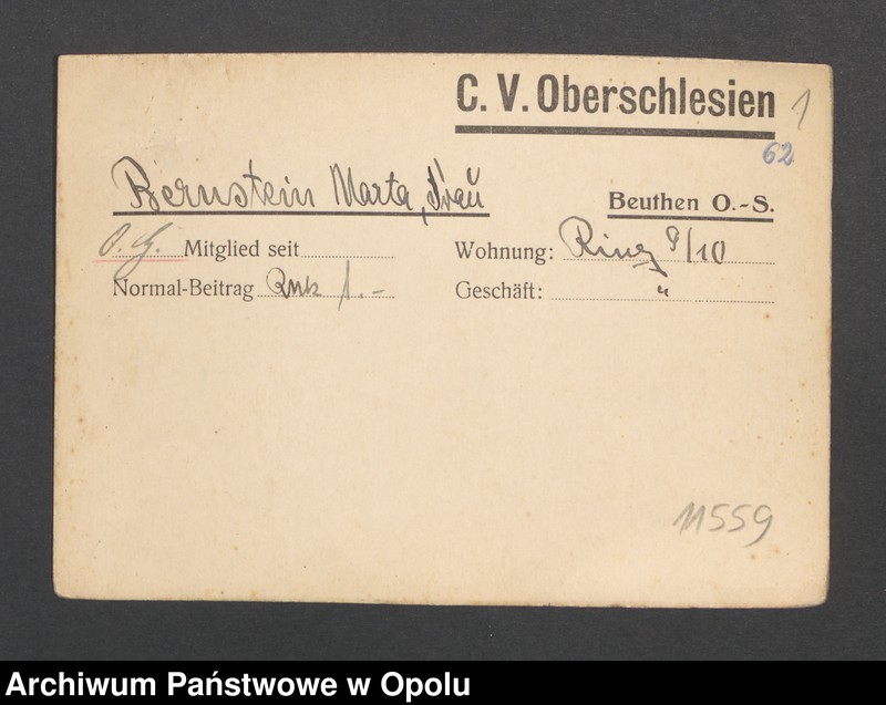 Obraz 3 z jednostki "[Bernstein Marta, Beuthen]"