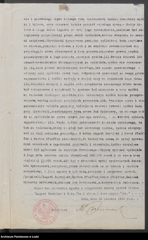 Obraz 9 z jednostki "August Sznajder i S-ka – prowadzenie młyna parowego"