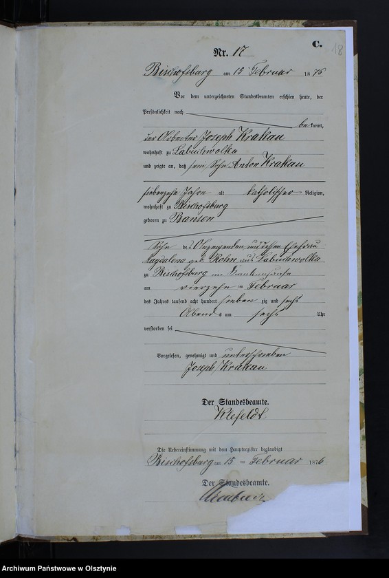 image.from.unit.number "Sterbe-Neben-Register Nr 1 - 18"