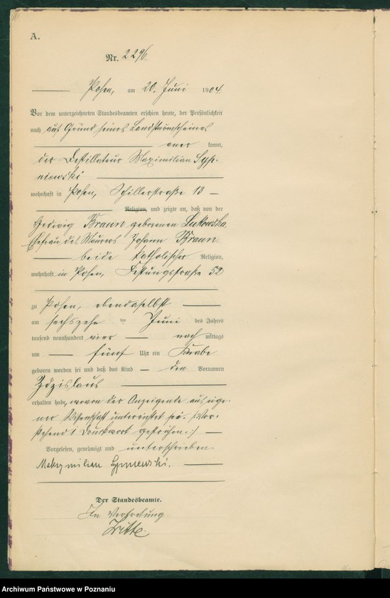 Obraz 17 z jednostki "Księga miejscowa urodzeń tom V"