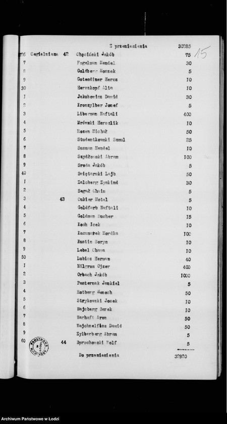 Obraz 19 z jednostki "Rejestr poborczy"