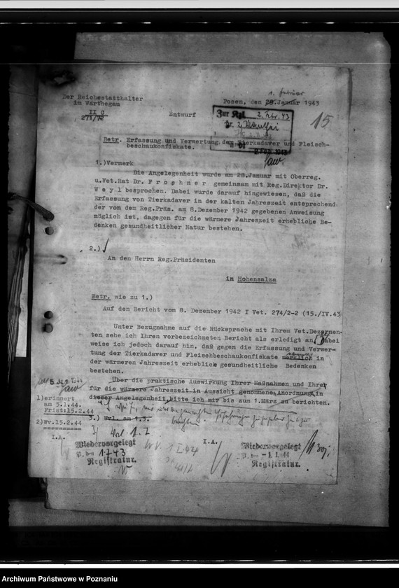 Obraz 19 z jednostki "Tierkörperbeseitigungsanstalten. Fleischmehlfabriken. Silberfuchsfarme"