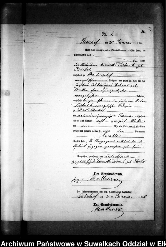 image.from.unit.number "Geburts-Neben-Register des Preussischen Standes-Amtes Gr. Strengeln Kreis Angerburg"