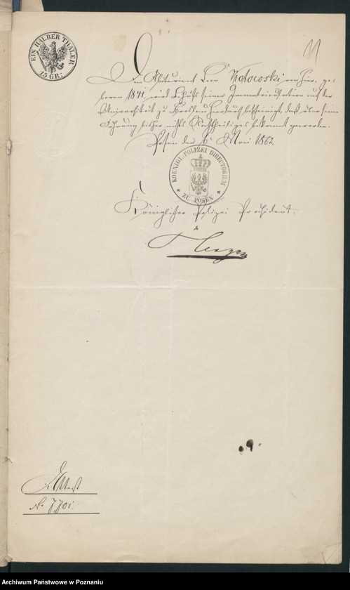 Obraz 14 z jednostki "A. betr. Leon Kotowski, Stud. phil. aus Breslau"