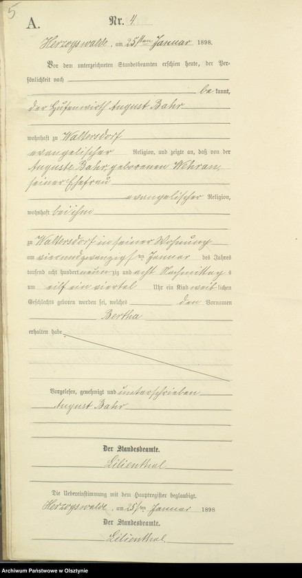 image.from.unit.number "Geburts-Neben-Register Nr 1 - 24 /Fragment księgi/"