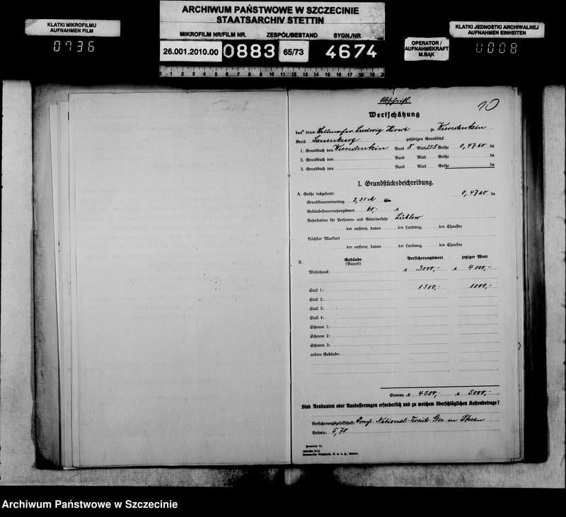 image.from.unit.number "Besitzfestigung des Grundstücks des Stellmachers Ludwig Hirsch in Wierschutzin Kreis Lauenburg"