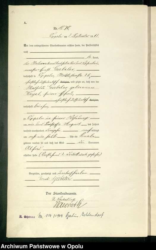 image.from.unit.number "Urząd Stanu Cywilnego Opole Księga Urodzeń Rok 1913 1058-1559"