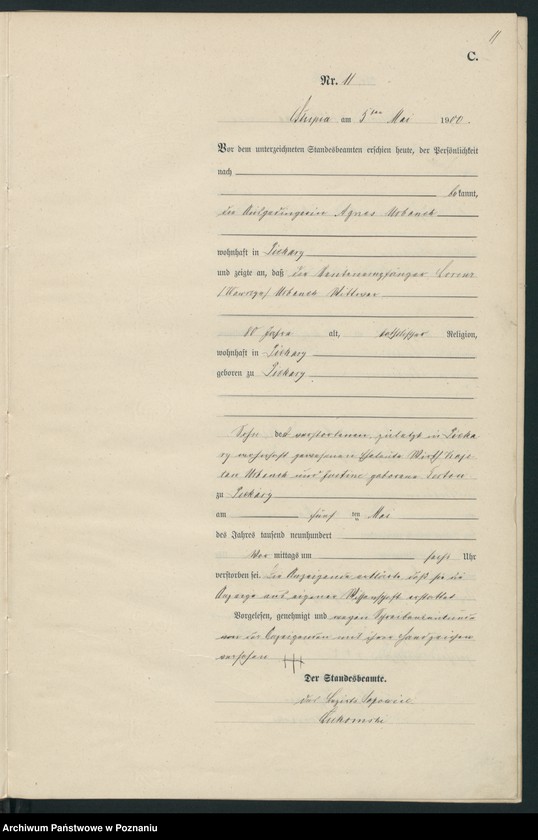 Obraz 14 z jednostki "Sterbe-Haupt-Register"
