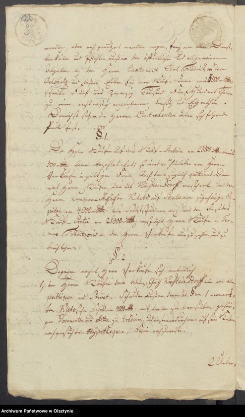 image.from.unit.number "In S. [Sachen] des v. [von] Schleinitz den Verkauf seines adelichen Guths Kirsteinsdorf [ Kiersztanowo] H. [Haupt] Amts Osterode [Ostróda] an den Lieutenant v. [von] Oelsnitz auf Plowenzin in Westpreussen"