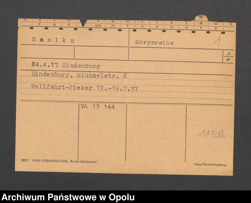 Obraz 3 z jednostki "[Smolka Margarethe, ur. 24.4.1917 Hindenburg]"