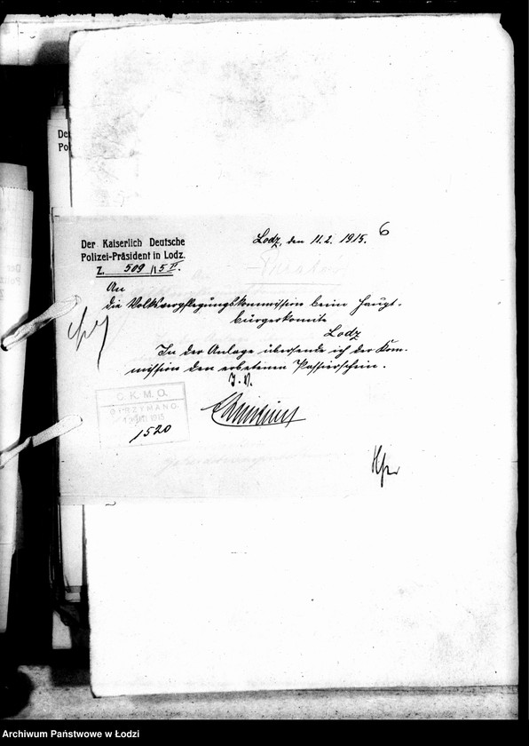 Obraz 10 z jednostki "Listy Guberni i Prezydium Policji do Sekcji Zaprowiantowania Miasta"