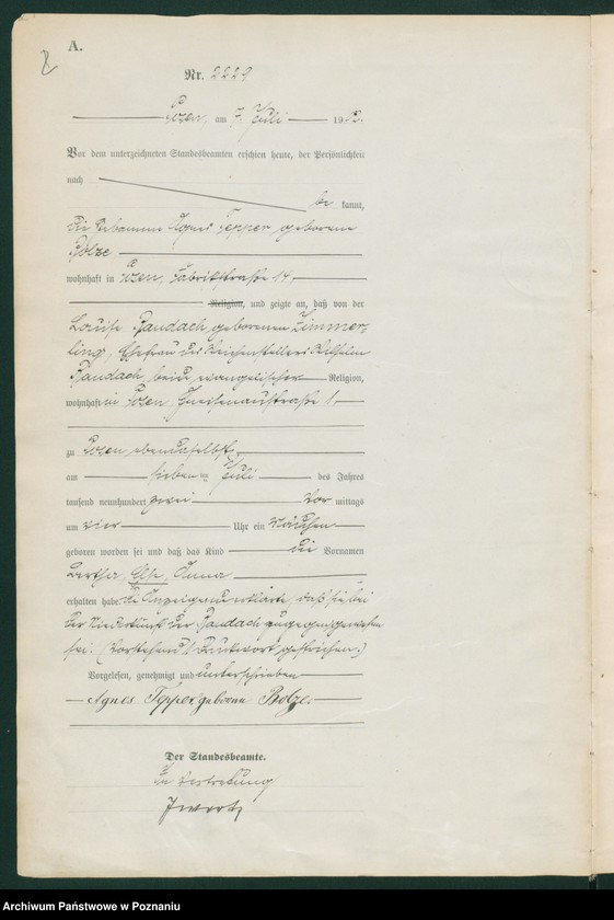 Obraz 5 z jednostki "Księga miejscowa urodzeń t. V"