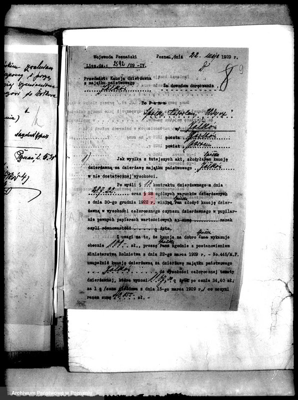 Obraz 13 z jednostki "Kaucja dzierżawna majątku państwowego Żółków"