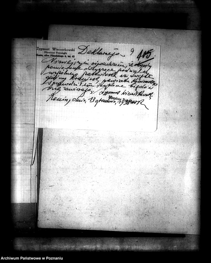 Obraz 13 z jednostki "Akta techniczne dotyczące podziału wspólnego pastwiska wsi Święte powiatu konińskiego"