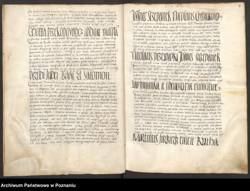 Obraz 14 z jednostki "Liber obligacionum decretorum, quietationum contractuum bona immobilia, summas pecuniaris ac res ad diuturnitatem pertinentes continens coram spectabili consulatu Posnaniensi ...signo A."