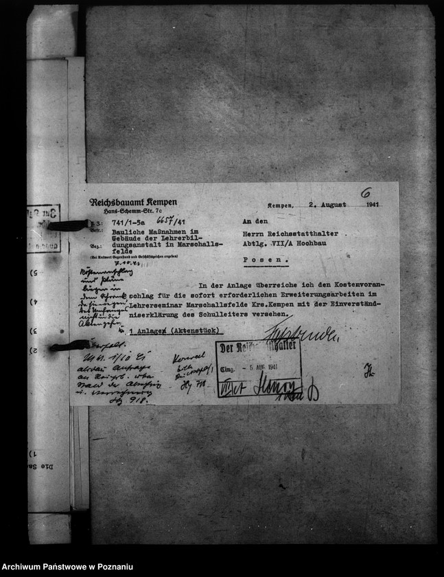 Obraz 10 z jednostki "Lehrerbildungsanstalt Marsehfelde Marszałki powiat Ostrzeszów (Zakład skonfiskowany OO. Salezjanom)"